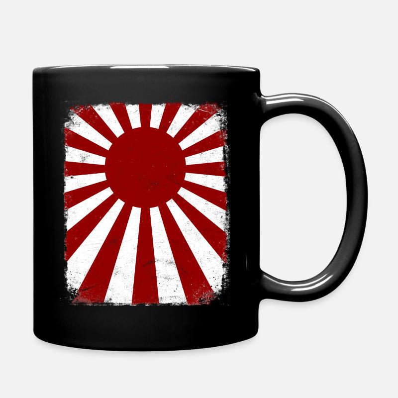 Lever de soleil japonais Japon samouraï drapeau - Mug uni - noir