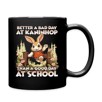 Springendes Häschen Die Kaninhop Marke Kaninhop - Tasse einfarbig - Schwarz - Rechts