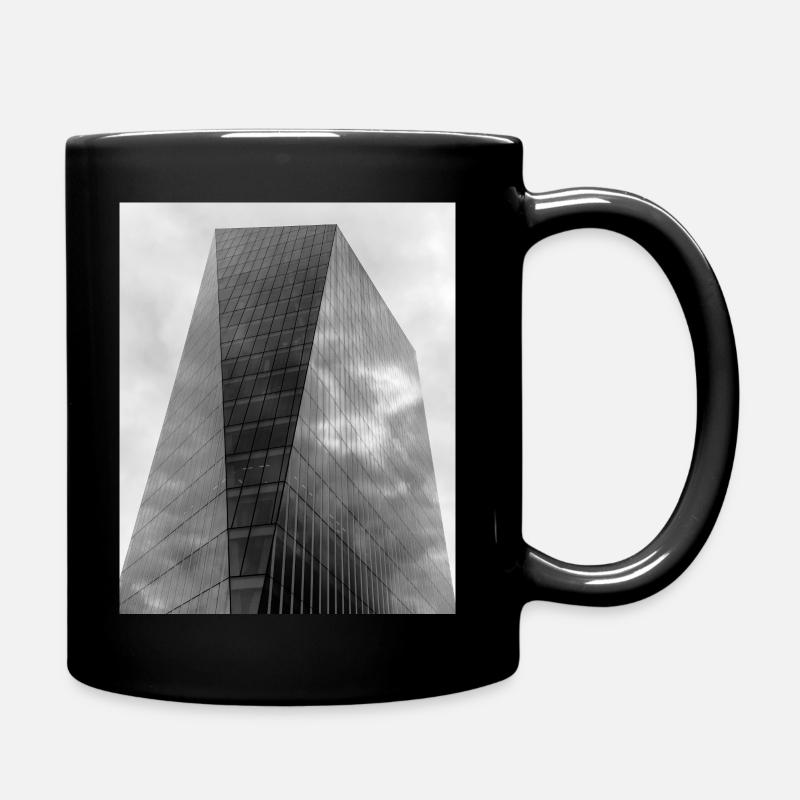 Urban Skyline Reflections - Full Colour Mug - black