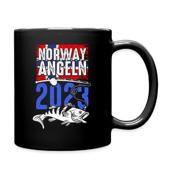 Angeltour Norwegen Fischer Angelteam Karpfen Angle - Tasse einfarbig - Schwarz - Rechts