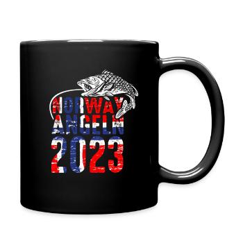 Angeltour Norwegen Angelteam Angelausflug Natur Fi - Tasse einfarbig - Schwarz - Rechts