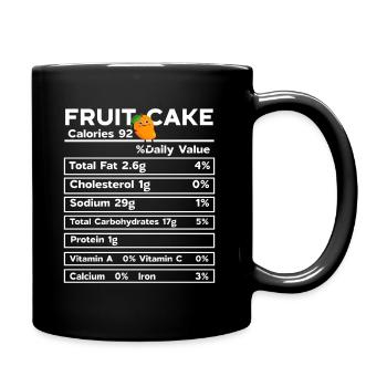Gâteau aux fruits drôle pour la nutrition de Thanksgiving en famille - Mug uni - noir - Droite