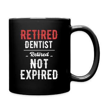 Retired dentist, retired, non - Full Colour Mug - black - Right