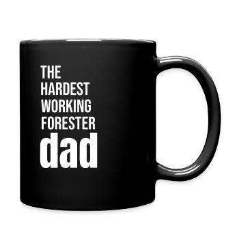 The hardest-working forester dad - Full Colour Mug - black - Right