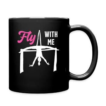 Voler avec moi Antenne en soie pour cirque - Mug uni - noir - Droite