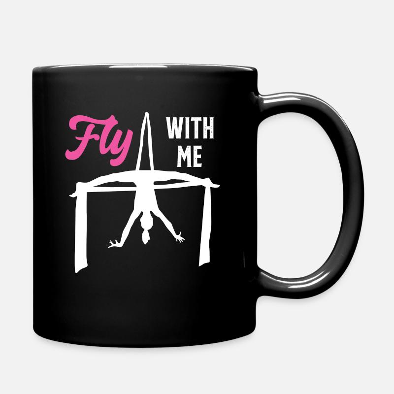 Voler avec moi Antenne en soie pour cirque - Mug uni - noir
