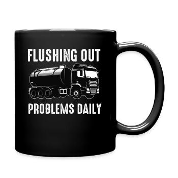 Klärgrubenpumpe Servicer Kanalisationssystem Installateur - Tasse einfarbig - Schwarz - Rechts