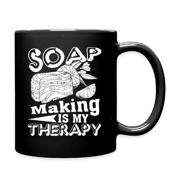 Soap Making Soap Making Is My Therapy - Full Colour Mug - black - Right