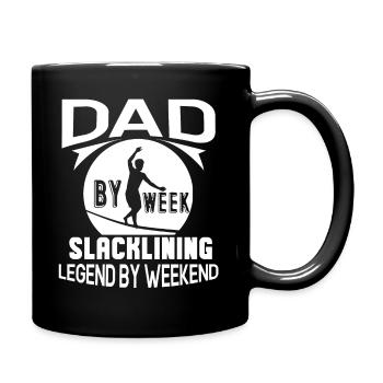 Slacklining I'm A Dad And Slacklining Legend - Full Colour Mug - black - Right