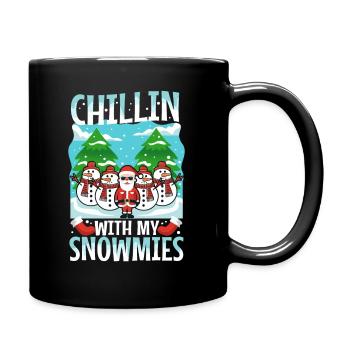 Détendez-vous avec mes Snowmies - Mug uni - noir - Droite