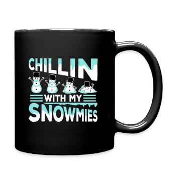 Détendez-vous avec mes Snowmies - Mug uni - noir - Droite