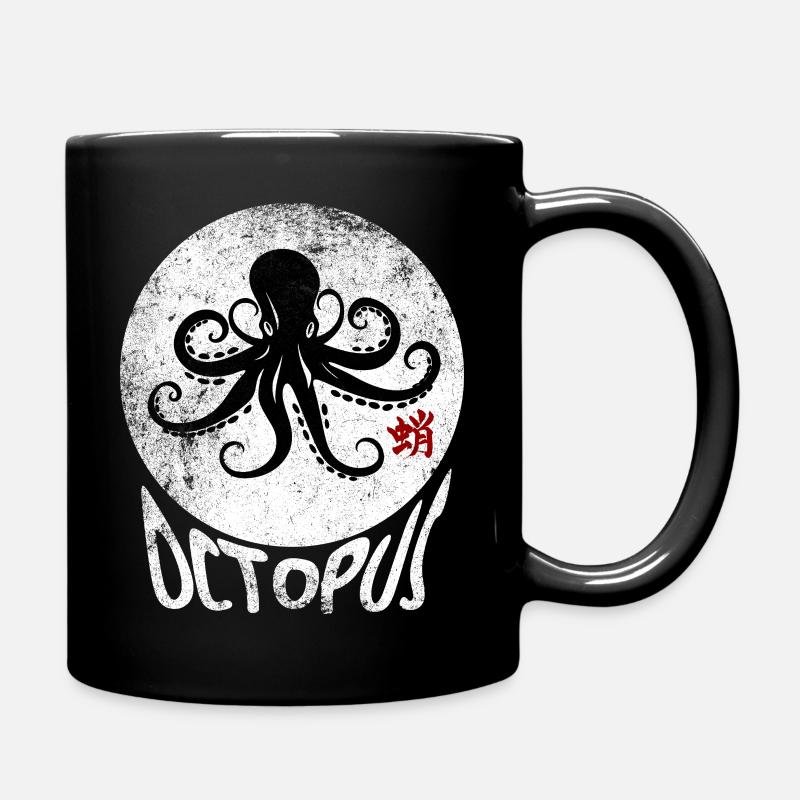 Poulpe Octopus, Octopus, Kraken Vintage - Mug uni - noir