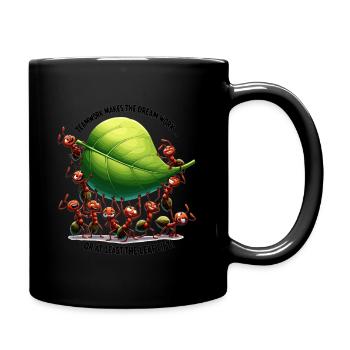 Ameisen - Teamwork Makes The Dream Work - Tasse einfarbig - Schwarz - Rechts