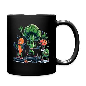 Légumes pour sportifs - Mug uni - noir - Droite