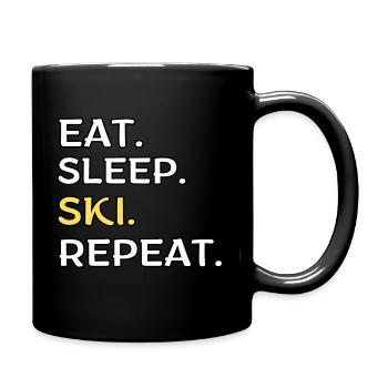 Ski - Tasse einfarbig - Schwarz - Rechts