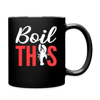 Langusten Kochen Koch - Tasse einfarbig - Schwarz - Rechts
