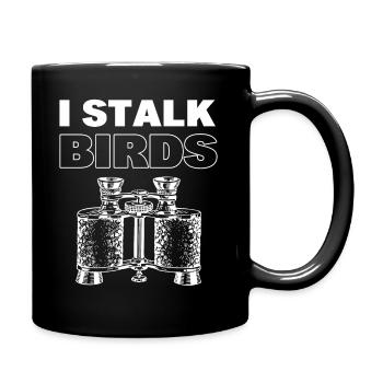 Vogelliebhaber Ornithologe - Tasse einfarbig - Schwarz - Rechts