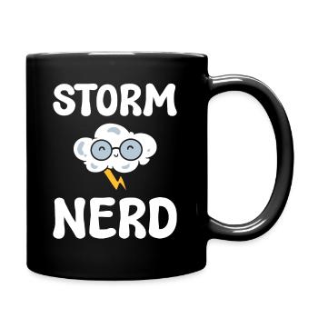 Meteorologie Regen Wetterfrosch - Tasse einfarbig - Schwarz - Rechts