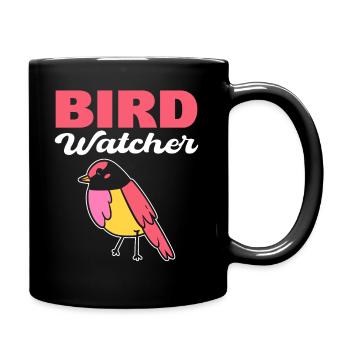 Bird Watcher Vogelbegeisterte - Tasse einfarbig - Schwarz - Rechts