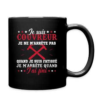 Je suis couvreur - Mug uni - noir - Droite