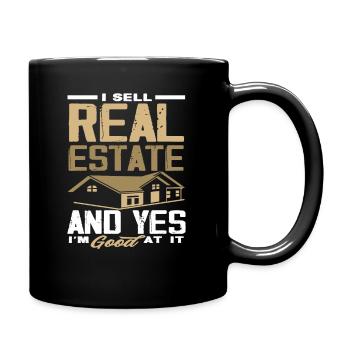Immobilienmakler - Tasse einfarbig - Schwarz - Rechts