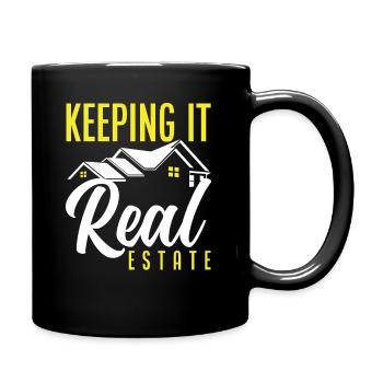 Real Estate Agent House Seller - Full Colour Mug - black - Right