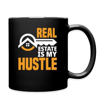 Immobilienmakler Beruf Geschenk - Tasse einfarbig - Schwarz - Rechts