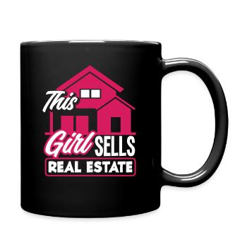 Immobilienmakler Dame Frau Mädchen Geschenk - Tasse einfarbig - Schwarz - Rechts