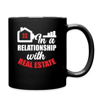 Immobilienmakler Hobby Berufung - Tasse einfarbig - Schwarz - Rechts