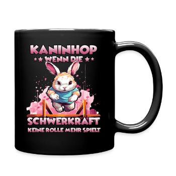 Springendes Häschen Die Kaninhop Marke Kaninhop - Tasse einfarbig - Schwarz - Rechts