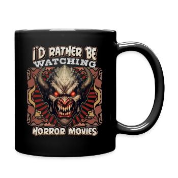 Films d’horreur, Masque de diable, Zombie effrayant - Mug uni - noir - Droite