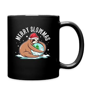 Merry Slowmas - Tasse einfarbig - Schwarz - Rechts