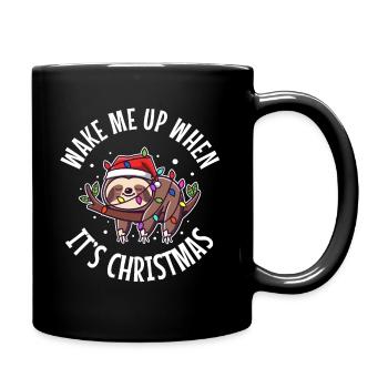 Réveille-moi quand c’est Noël - Mug uni - noir - Droite
