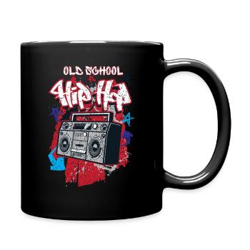 vintage oldschool hiphop - Full Colour Mug - black - Right