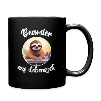 Beamter auf Lebenszeit - Tasse einfarbig - Schwarz - Rechts