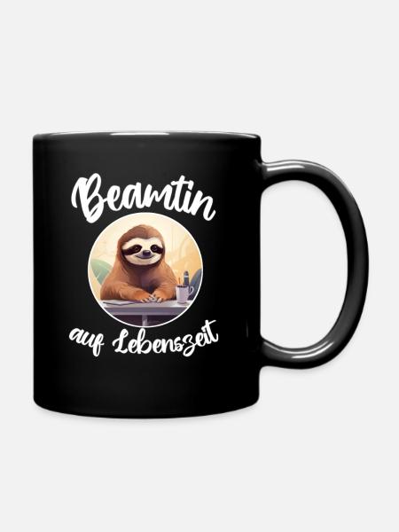Beamtin auf Lebenszeit - Tasse einfarbig - Schwarz