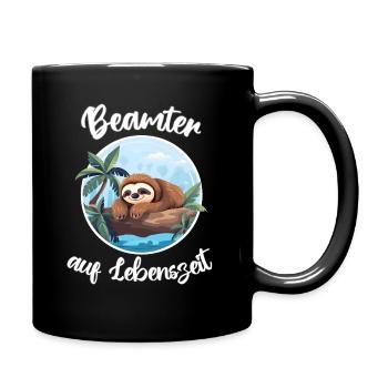 Verbeamtung Geschenk Lehrer - Tasse einfarbig - Schwarz - Rechts