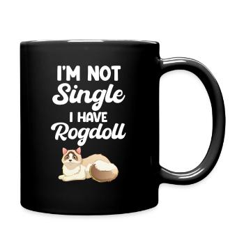 Ich Bin Nicht Single Ich Habe Eine Ragdoll Mama - Tasse einfarbig - Schwarz - Rechts
