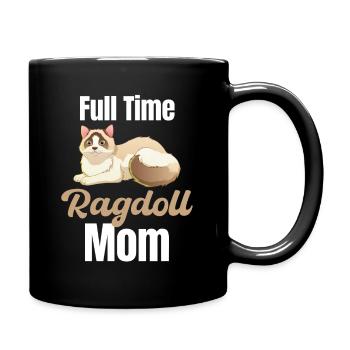 Temps plein Ragdoll Maman Vétérinaire Animaux Chien Chiots - Mug uni - noir - Droite