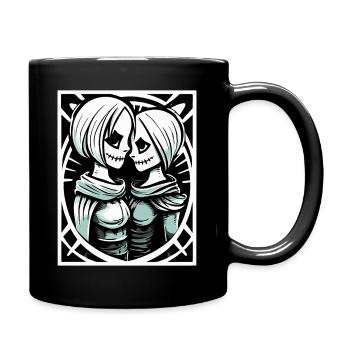 Medieval Zombie Lovers of Love - Full Colour Mug - black - Right