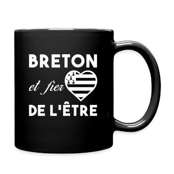 Bretagne - Breton et fier de l'être Fierté région - Mug uni - noir - Droite