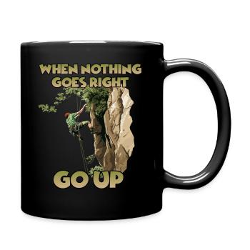 Toprope Klettern Naturerlebnis für Bergsteiger - Tasse einfarbig - Schwarz - Rechts