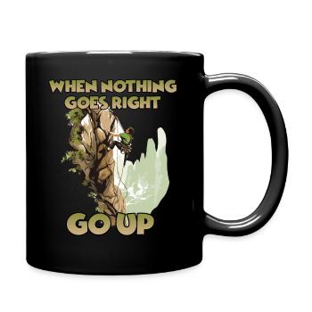 Erobre die Gipfel Toprope Klettern für Bergsteiger - Tasse einfarbig - Schwarz - Rechts