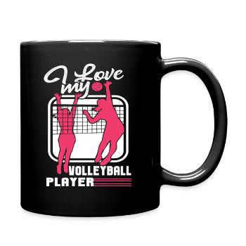 Volleyball I Love My Volleyball Player - Full Colour Mug - black - Right