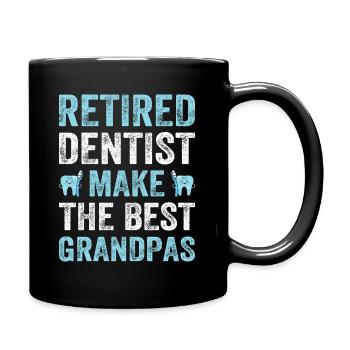 Dentist retirement pension grandpa grandfather - Full Colour Mug - black - Right