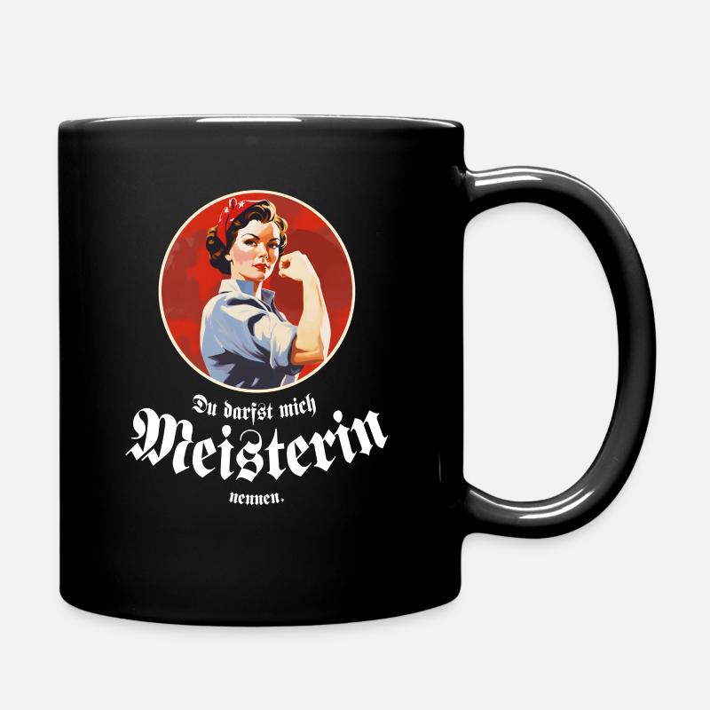 Meisterin Geschenk - Tasse einfarbig - Schwarz