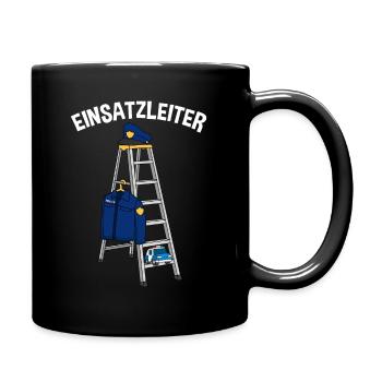 Polizist Polizei Polizeiauto Einsatzleiter - Tasse einfarbig - Schwarz - Rechts
