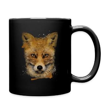 Raubtier Rotfuchs Fuchsliebhaber Fuchs - Tasse einfarbig - Schwarz - Rechts