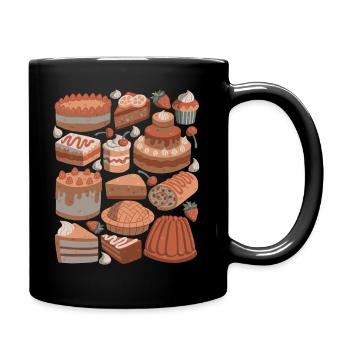 Cakes and pies - Full Colour Mug - black - Right