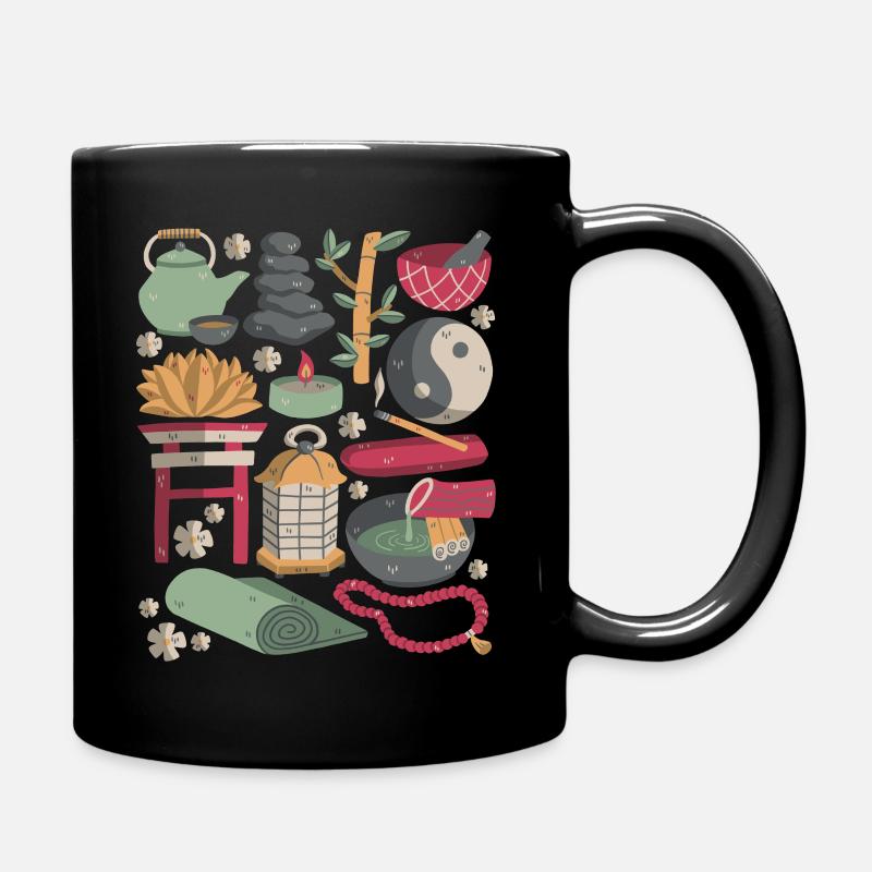 Zen Meditation - Tasse einfarbig - Schwarz